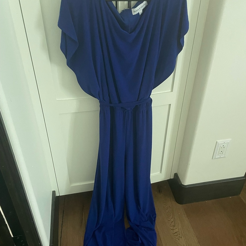 Emma & Michele Royal Blue Jumpsuit